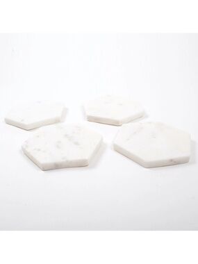 Zeal Living white Marbel Coasters set of 5